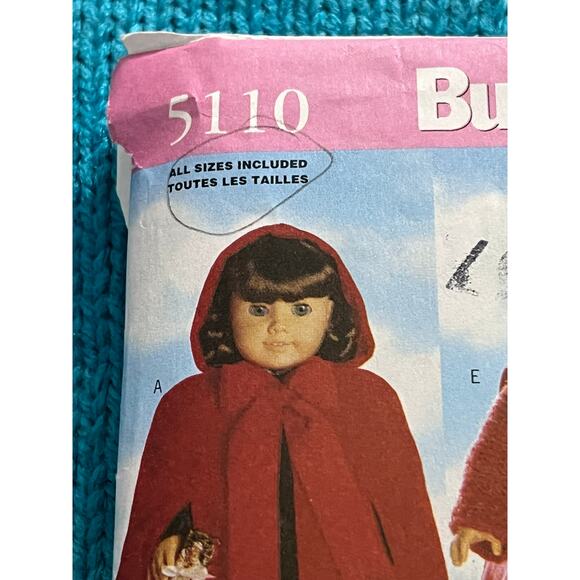 Butterick Sewing pattern 5110 18" doll clothes - Picture 2 of 9